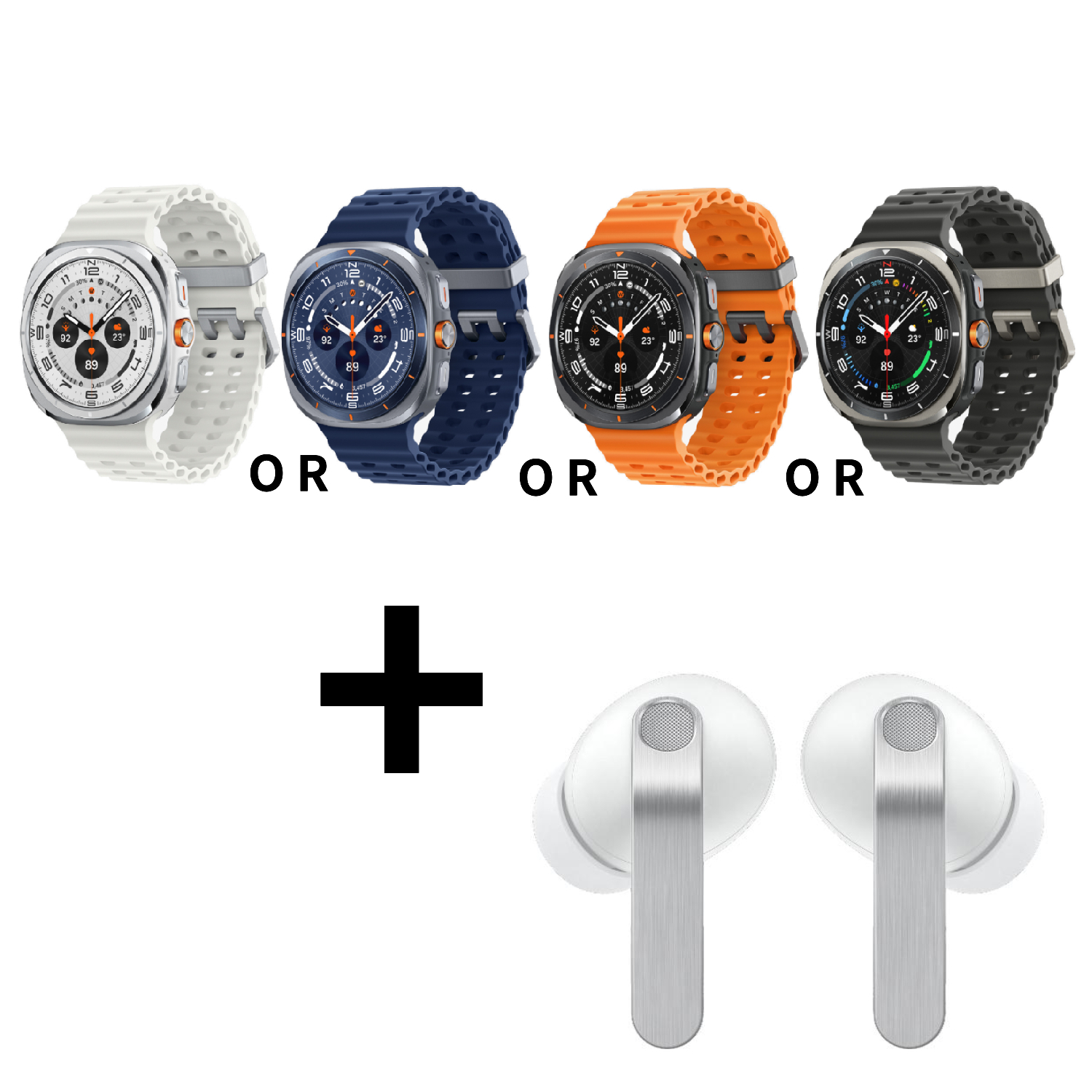 【1+1賣場】Galaxy Watch Ultra(2025) LTE 47mm+Buds4 Pro白