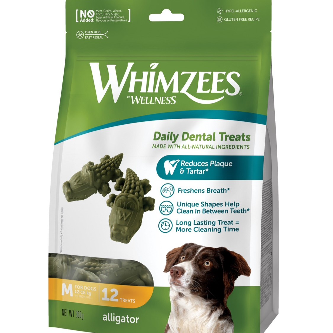 唯潔 WHIMZEES潔牙骨 鱷魚超值包M號 減少牙垢 防牙周病 VOHC認證 狗潔牙骨 最新效期