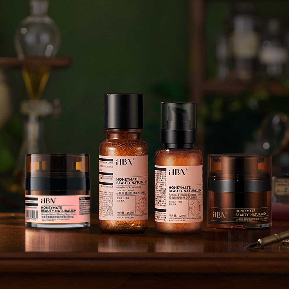 【HBN官方】早C晚A水乳雙霜亮白組 (特證版發光水+雙A乳+超A晚霜+原白霜)