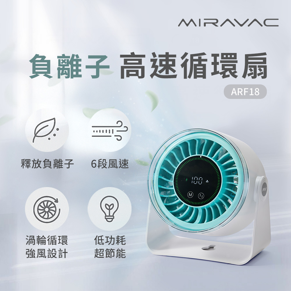 MIRAVAC 負離子高速循環扇 ARF18