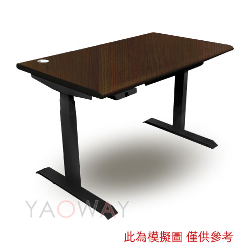 JT.JiTi ONEH電動升降桌120 x 70_5997艾莉絲胡桃木+黑腳【耀偉】