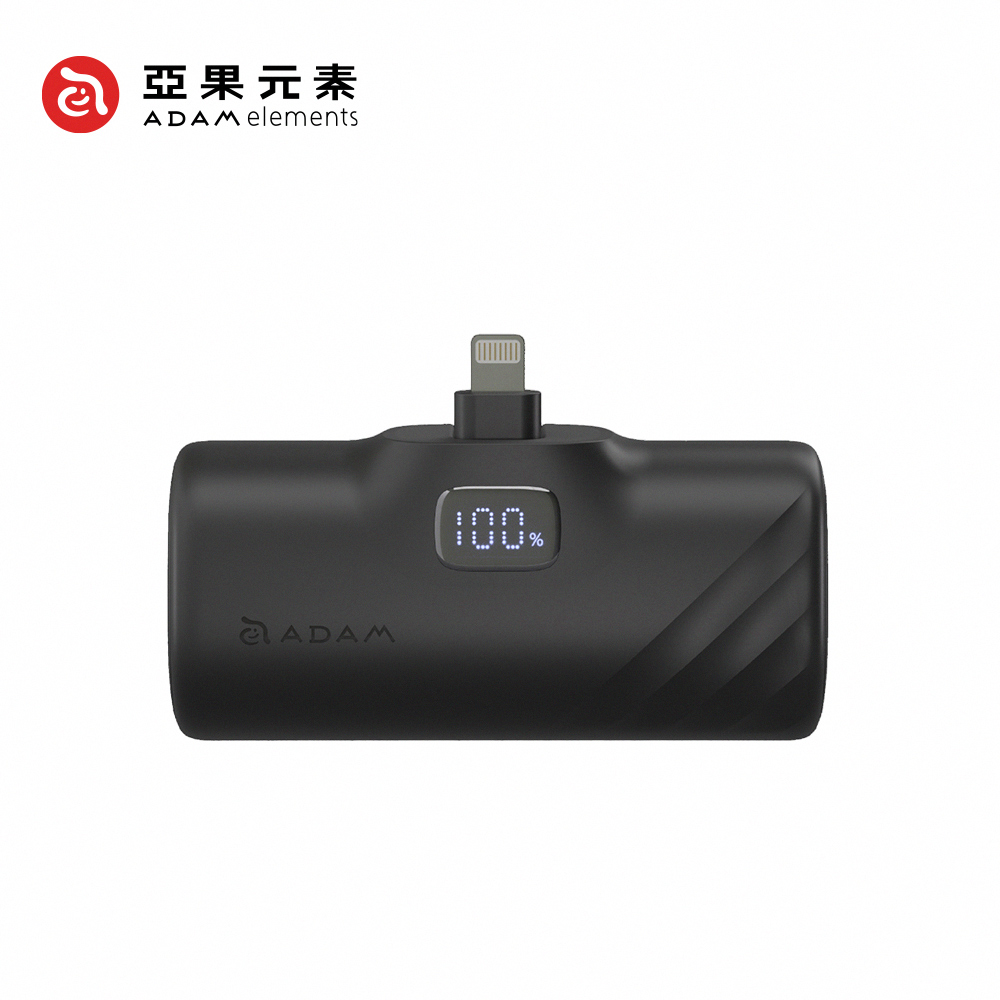 【亞果元素】GRAVITY F5L Lightning LED 顯示口袋型行動電源(有標示Wh)-黑色