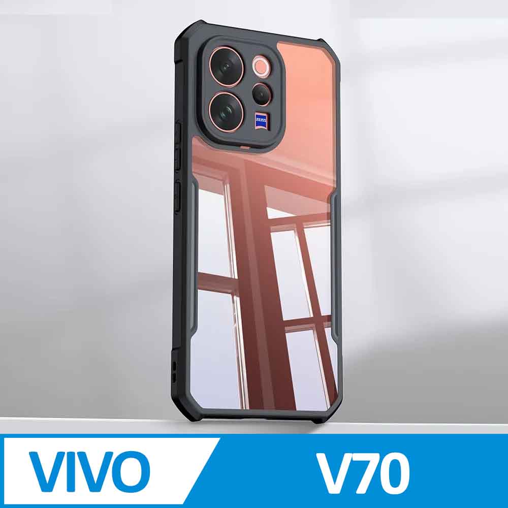 XUNDD 甲蟲系列 vivo V70 5G 防摔保護軟殼 炫酷黑