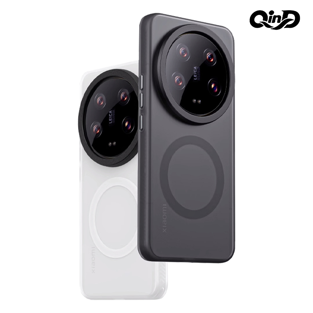 QinD Xiaomi 小米 15 Ultra 5G 隱砂磁吸保護殼(輕砂黑)