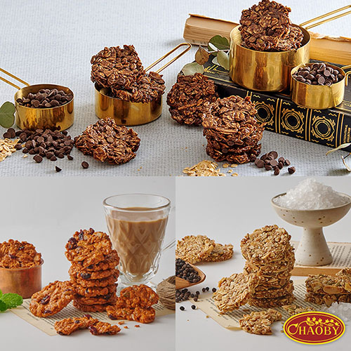 【超比食品】燕麥脆片超值組(泰式奶茶2包、鹹香椒鹽2包、法式可可2包)