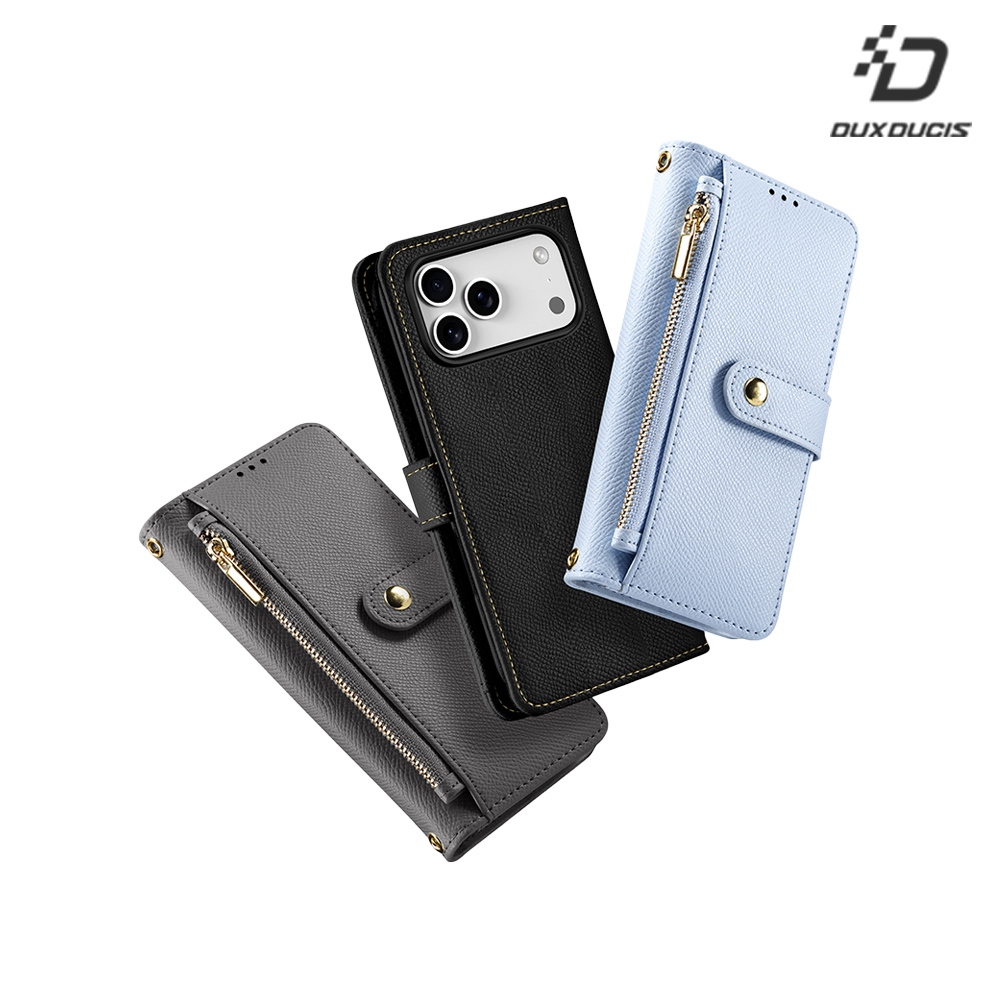 DUX DUCIS Apple 蘋果 iPhone 17 Pro Max LAWA 二合一錢包保護套(黑色)