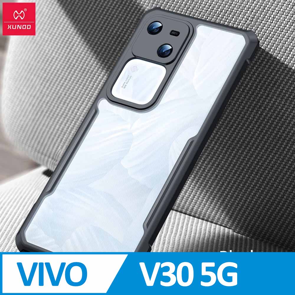 XUNDD 甲蟲系列 vivo V30 5G 防摔保護軟殼 炫酷黑
