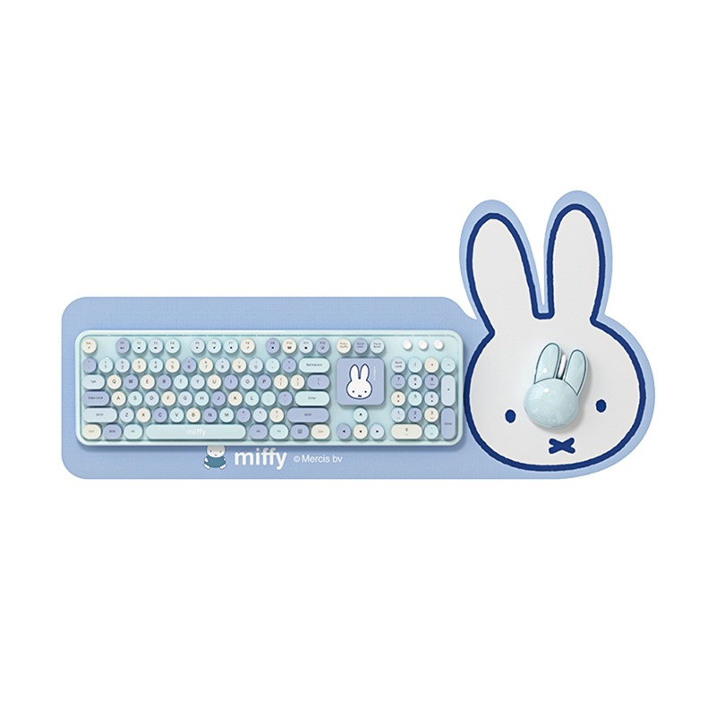 Miffy x MiPOW LQ米菲104鍵全尺寸無線鍵盤滑鼠套裝組MPC006咖啡色