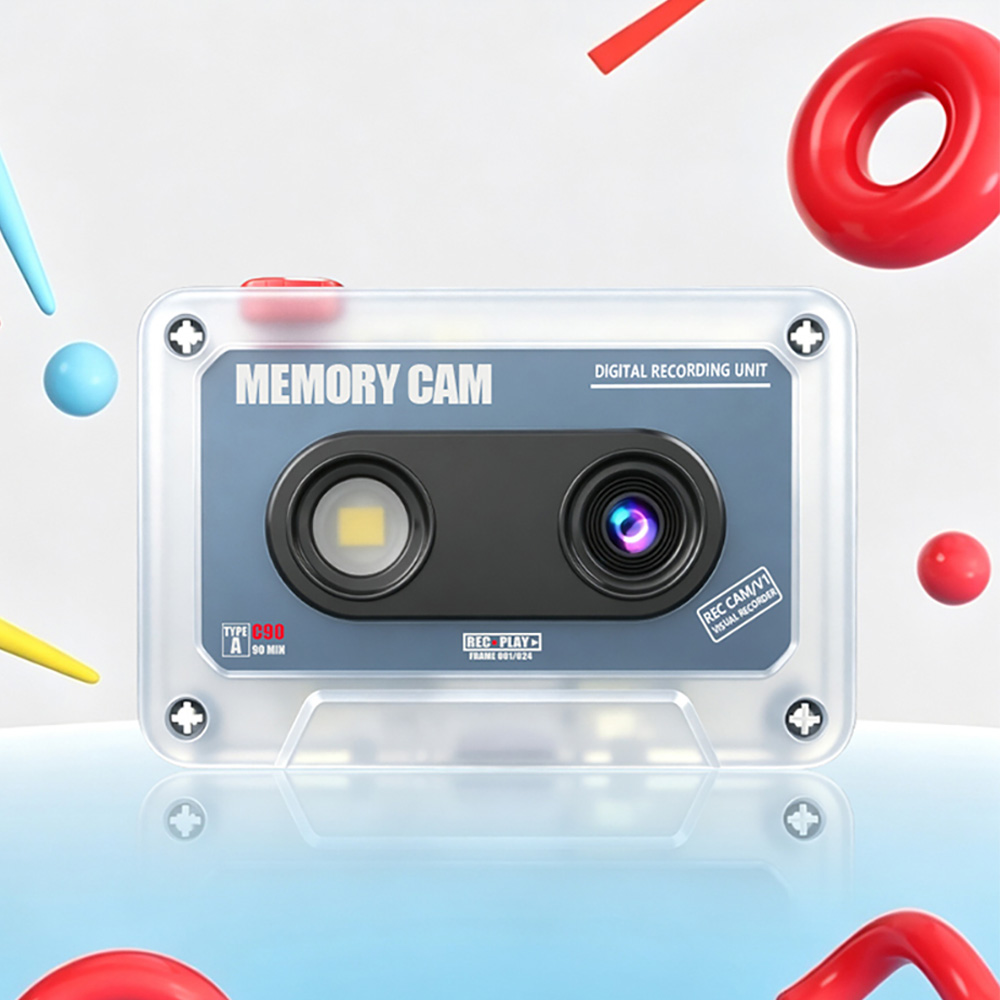 【Minicam 迷你拍】G26 復古錄音帶造型 K41 迷你數位相機-透明