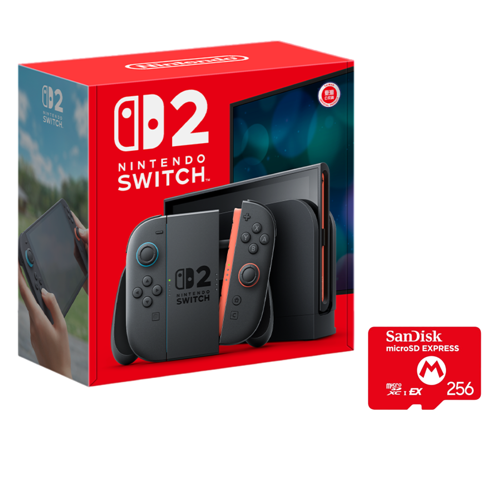 Nintendo Switch 2 主機 (台灣公司貨)+Switch 2 microSD Express特規記憶卡 256G