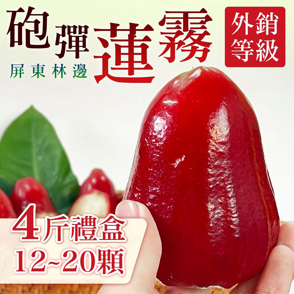 【家購網嚴選】屏東林邊砲彈蓮霧禮盒 4斤/盒
