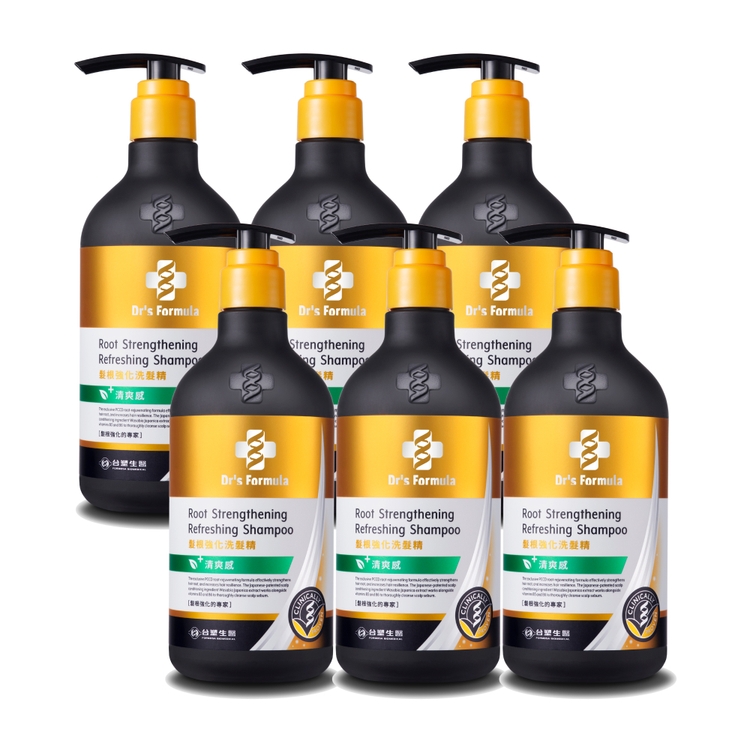 《台塑生醫》Dr‘s Formula髮根強化洗髮精－清爽感(升級版)三代580g*6入