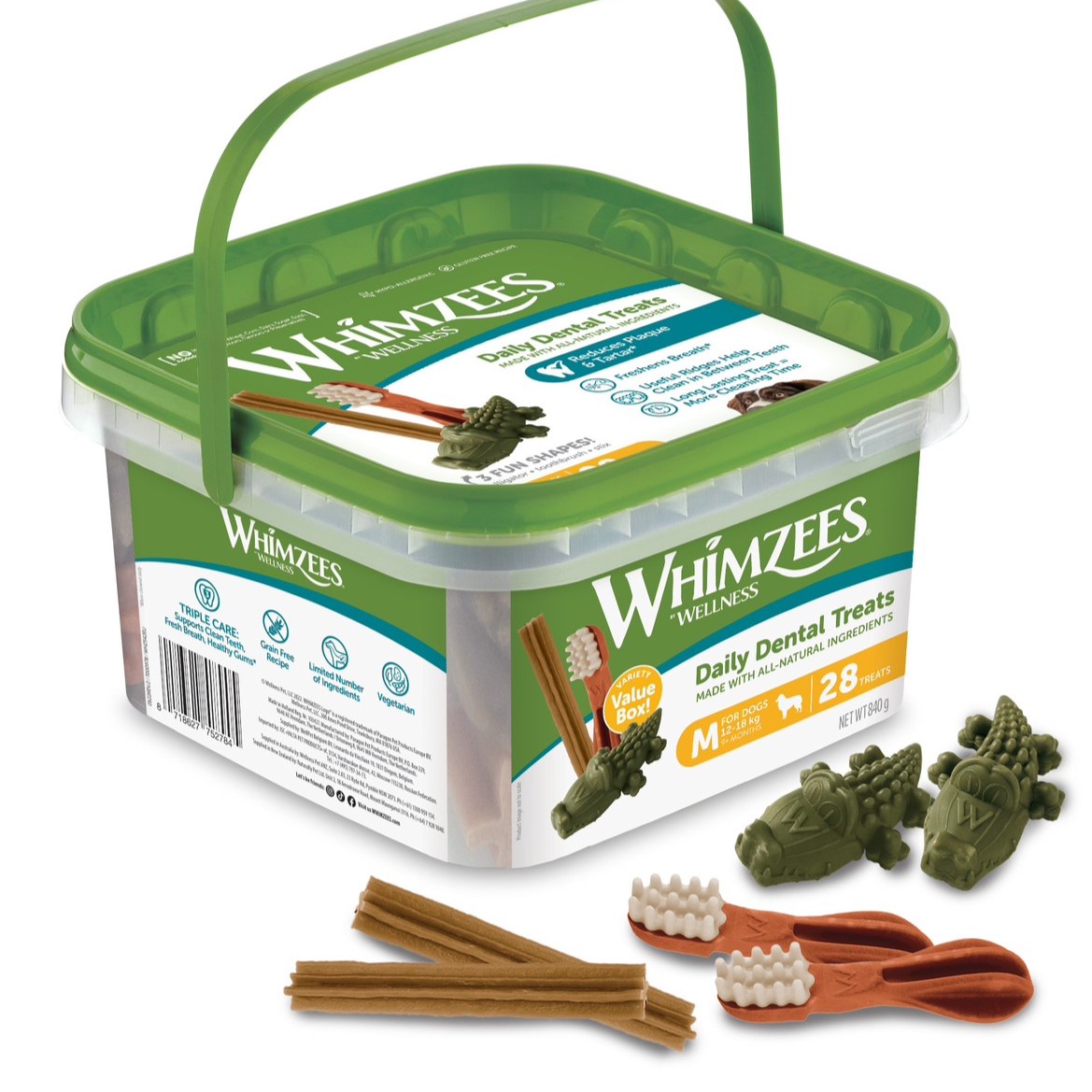 唯潔 WHIMZEES潔牙骨 綜合超值盒M號 減少牙垢 防牙周病 VOHC認證 狗潔牙骨 最新效期
