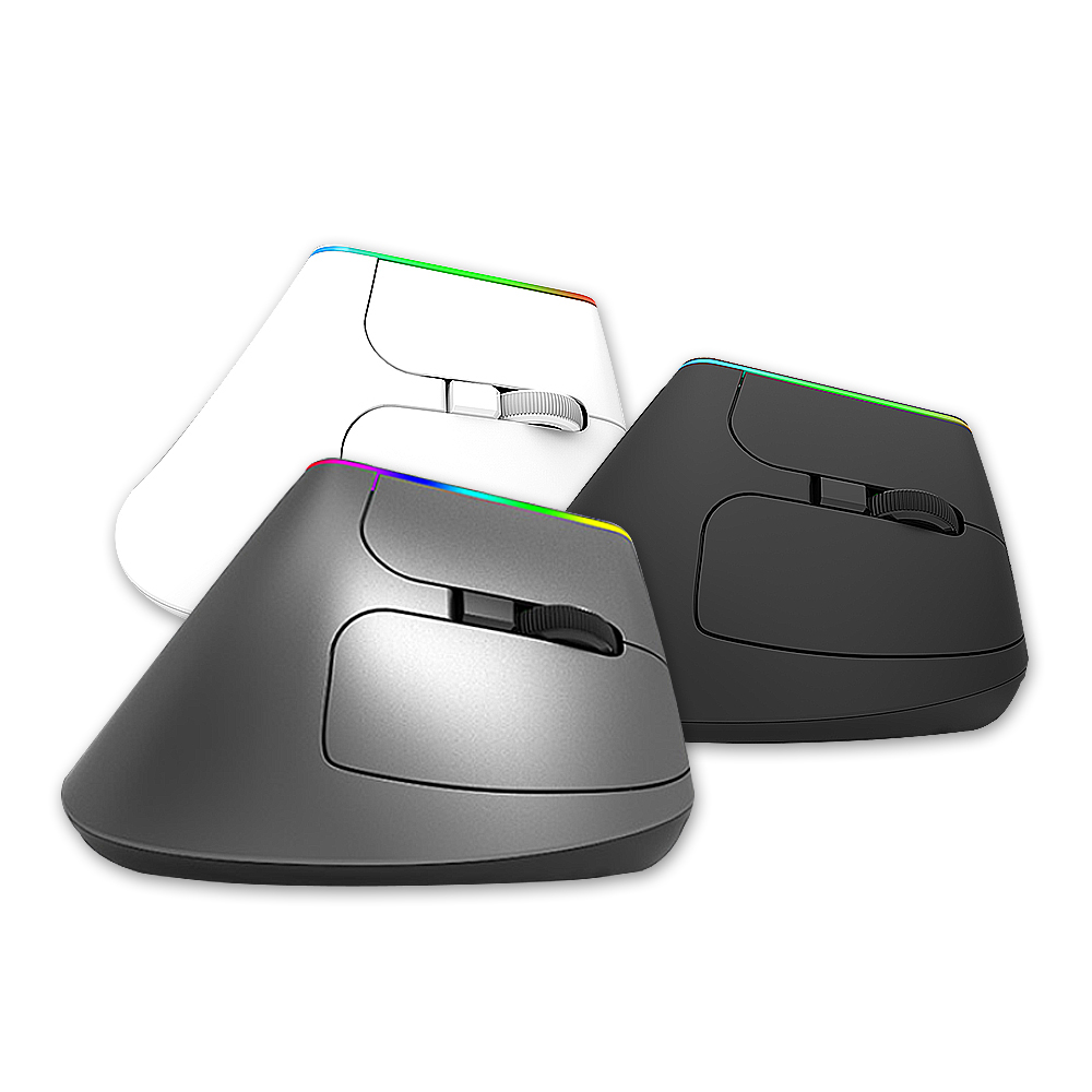 DeLUX M618DB 雙模無線垂直光學滑鼠(黑色)