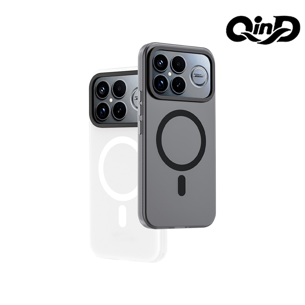 QinD POCO F8 Ultra 5G 隱砂磁吸保護殼(輕砂白)