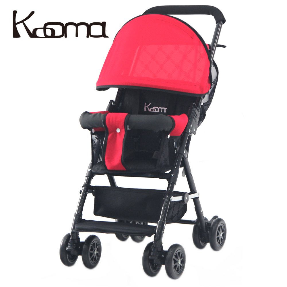 KOOMA 輕便型遮陽推車附防風遮雨罩- 魅力紅