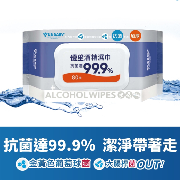 優生 酒精濕巾 超厚型加蓋80抽X24包