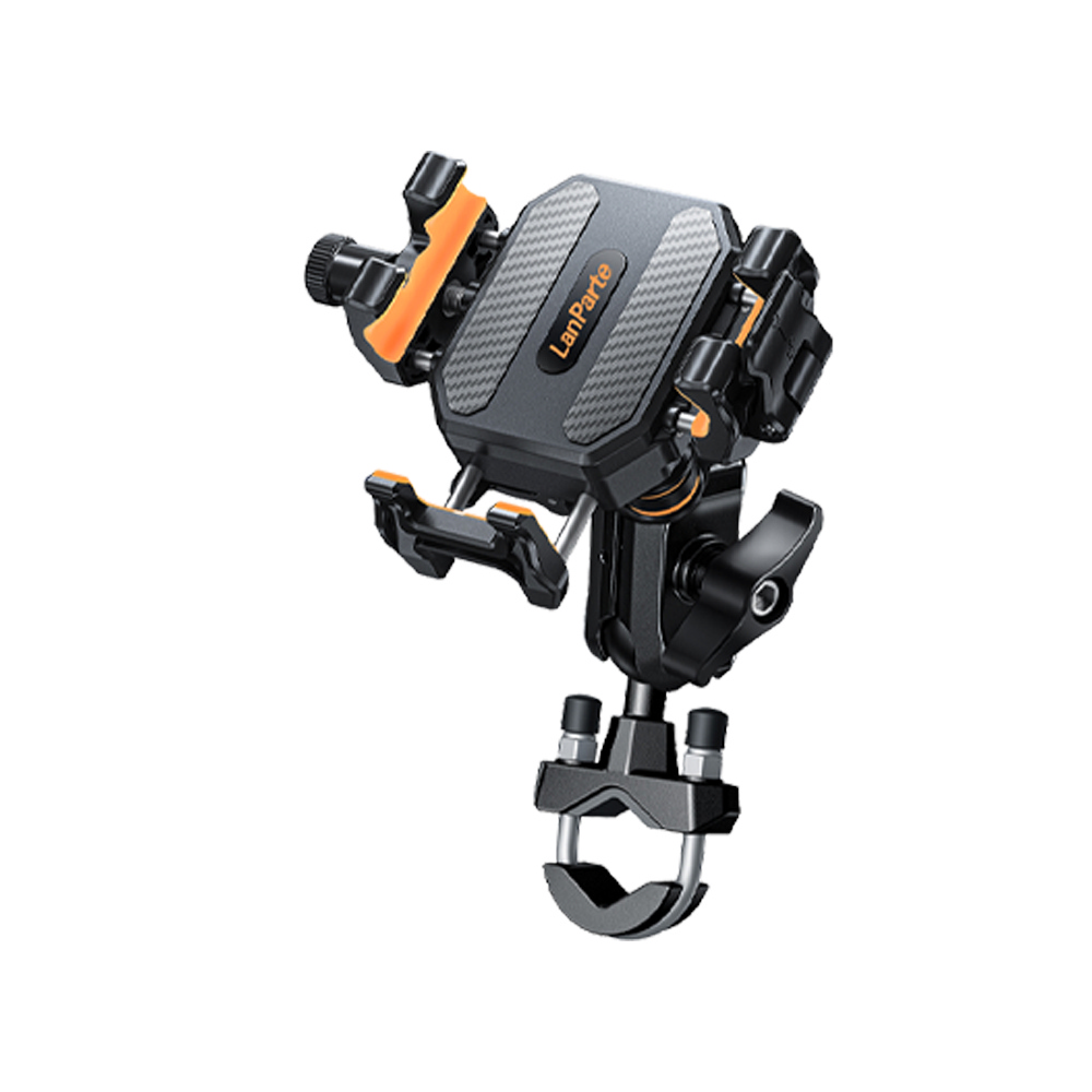 LanParte 迷你減震機車快扣手機支架(U型夾款)