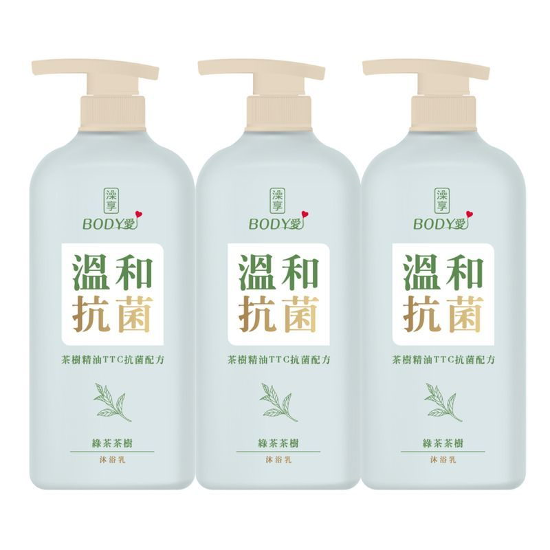 【澡享】BODY愛抗菌沐浴乳(綠茶茶樹)900g*3入