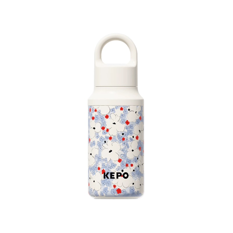 KEPO LQ 400ML KC018 無螺紋手提快開保溫杯 316L不銹鋼 清池點墨