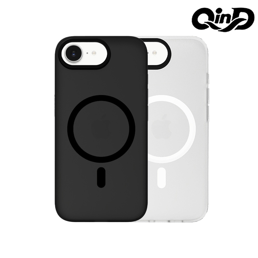 QinD Apple 蘋果 iPhone 17e / iPhone 16e 隱砂磁吸保護殼(輕砂白)