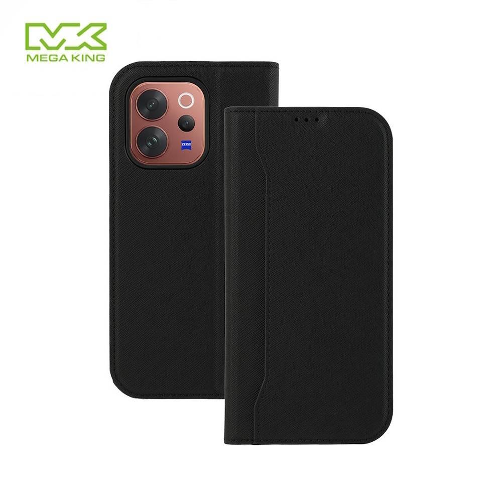 MEGA KING vivo V70 側掀皮套 黑