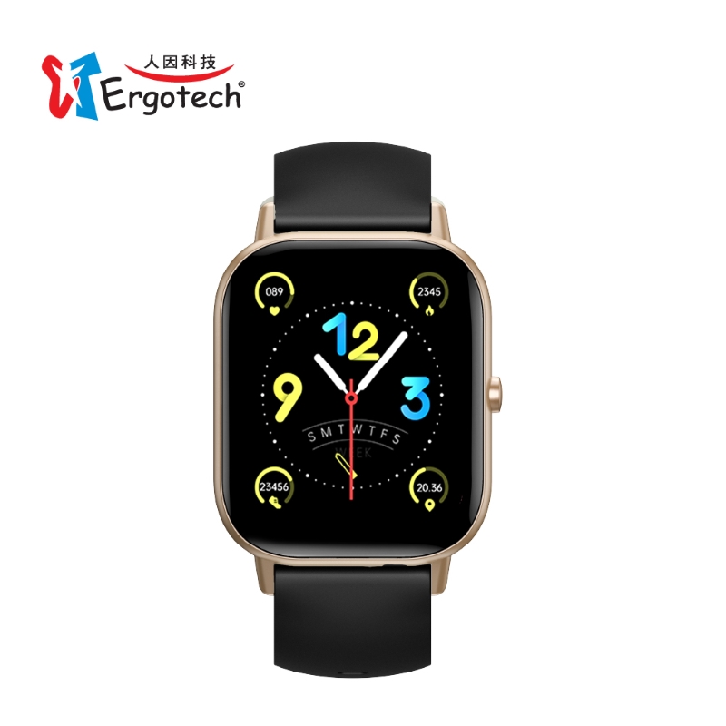 Ergotech人因 SW216 2.01吋衡動智慧腕錶-黑爵金
