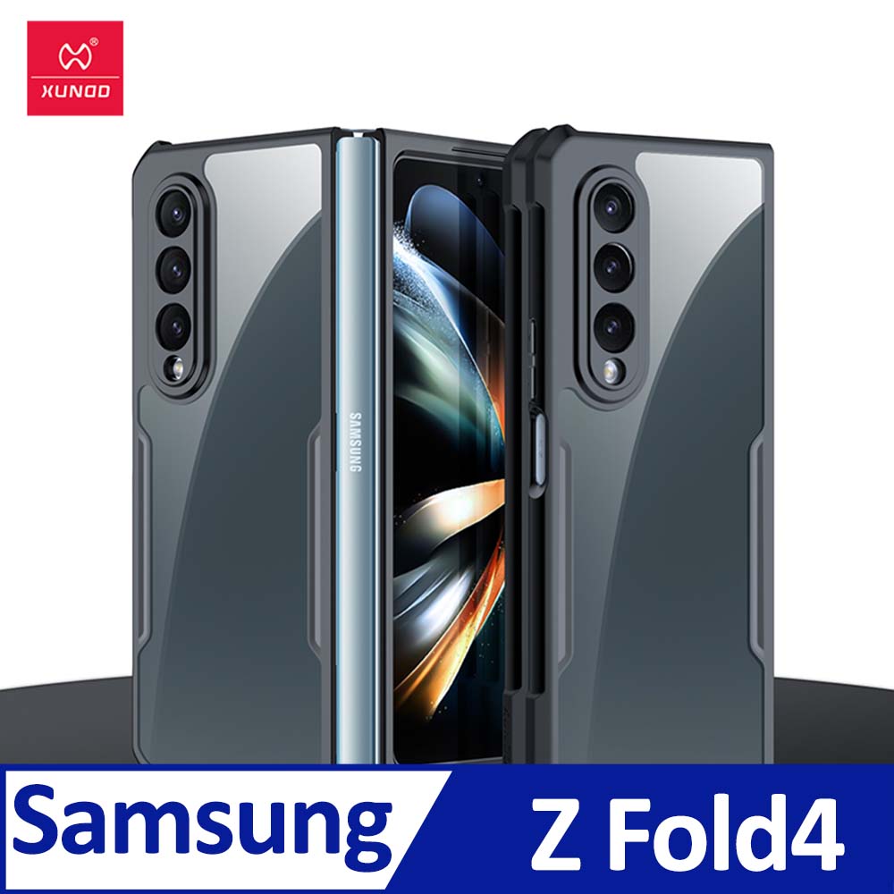XUNDD 甲蟲系列 SAMSUNG Galaxy Z Fold4 防摔保護軟殼 炫酷黑