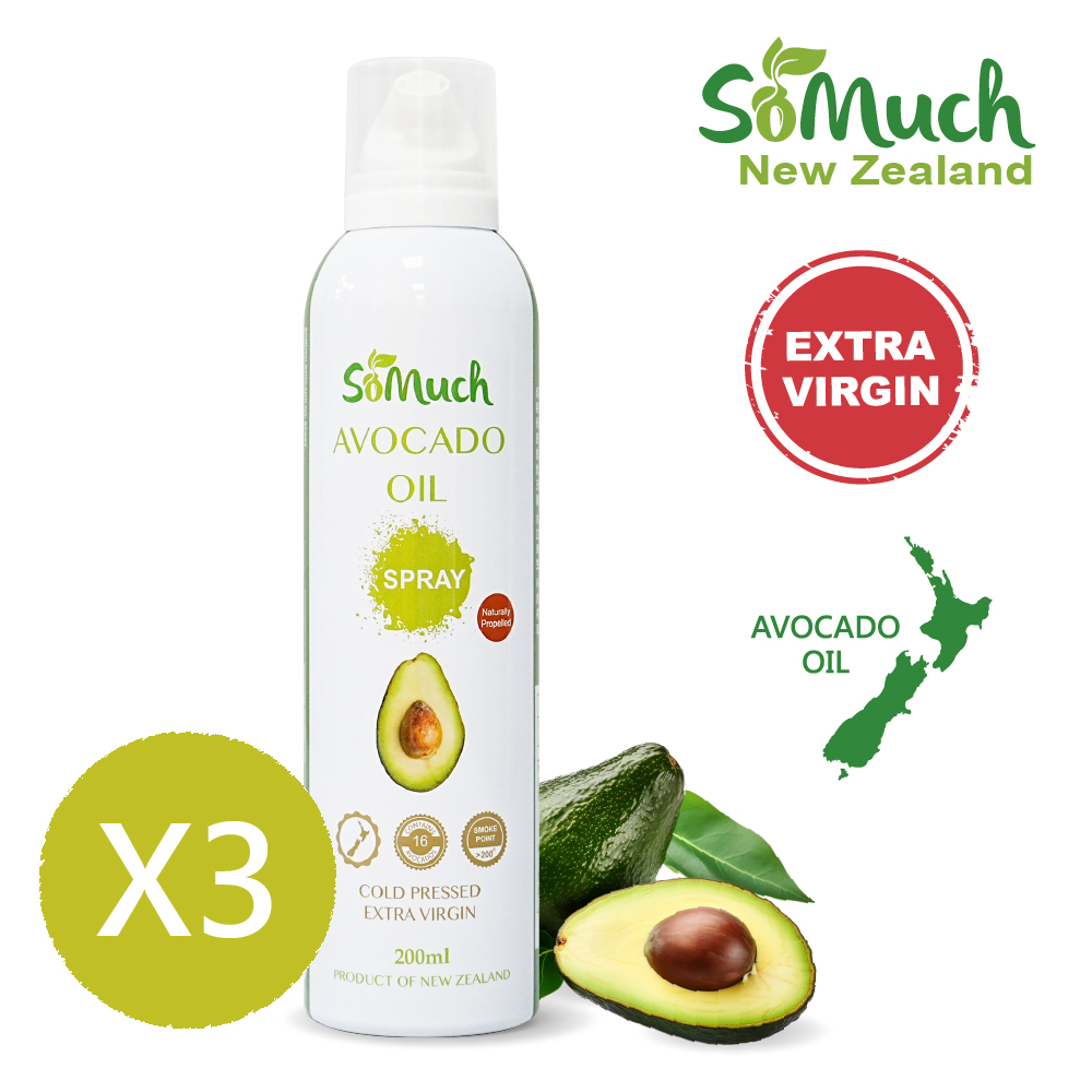 【壽滿趣-Somuch】頂級冷壓初榨酪梨油噴霧/噴油瓶(200mlx3)