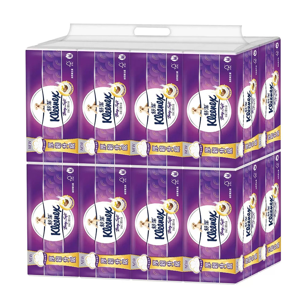【Kleenex 舒潔】三層抽取式衛生紙 100抽x16包/串