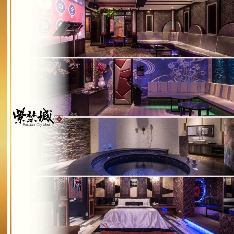 台中【紫禁城精品汽車旅館】雙人住宿/車庫房帝王行宮房型(MO)