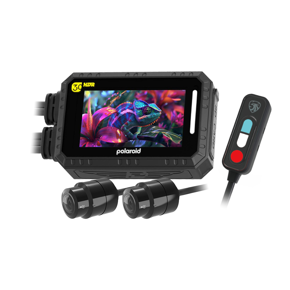 【Polaroid寶麗萊】MS283WGS機車行車記錄器(含GPS天線)-內附32G卡 (MS279WG升級款 新小蜂鷹)