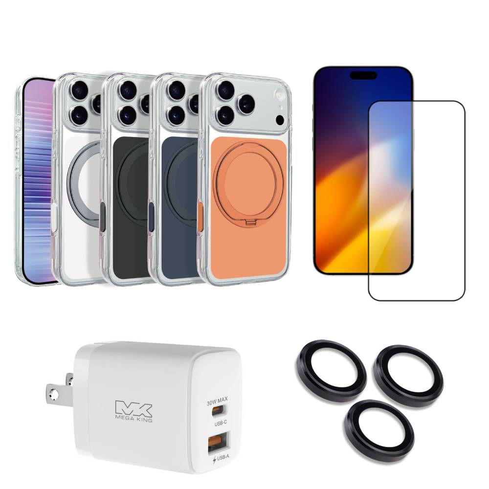 【組合優惠】MEGA KING iPhone 17 Pro Max 6.9 多功能旋轉立架保護殼
