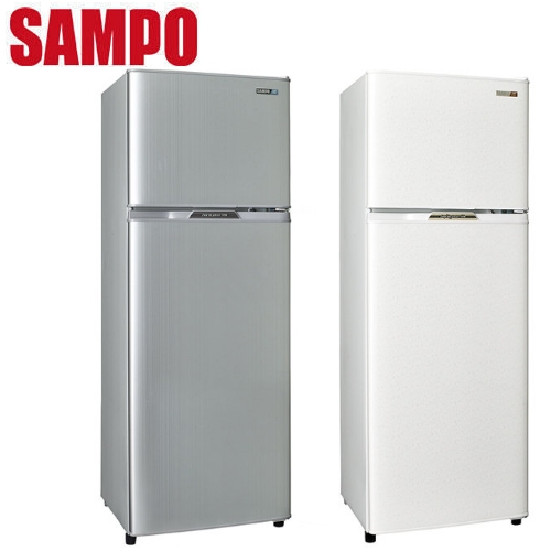 SAMPO聲寶250L經典品味雙門電冰箱SR-L25G(W2)典雅白