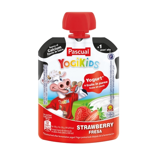 聯馥食品【PASCUAL帕斯夸】兒童草莓優格(袋裝)80g/袋x24入