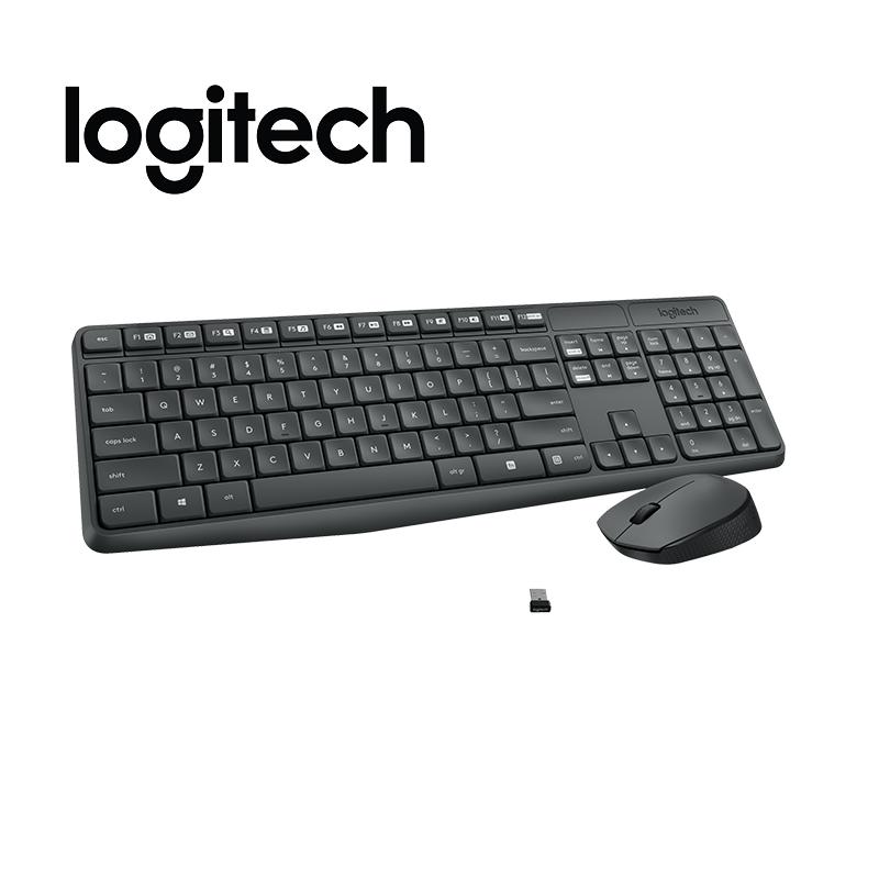 羅技 Logitech MK235 無線鍵盤滑鼠 黑