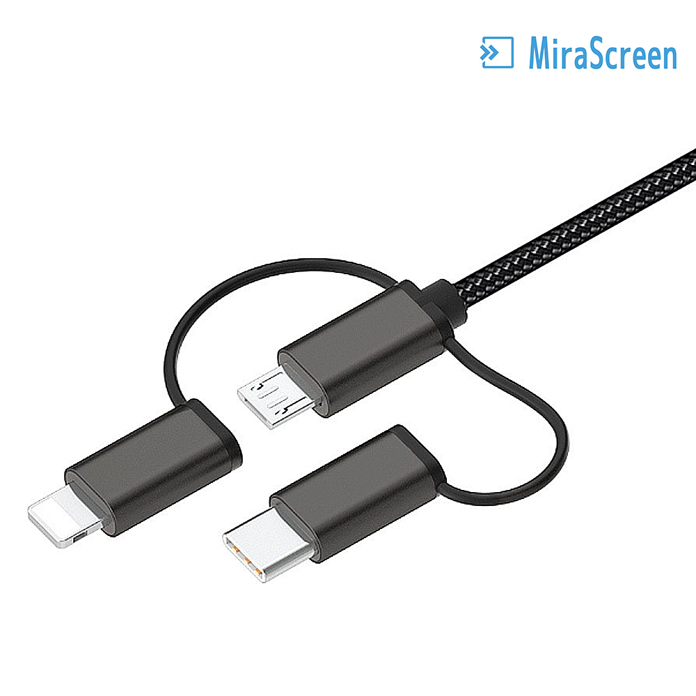 MiraScreen LD36 三合一有線影像轉接器(Lightning/Micro/Type-C)