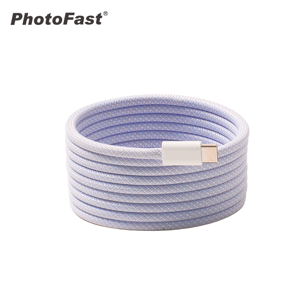 【PhotoFast】Mag Cable 磁吸收納編織快充線 2M _紫色