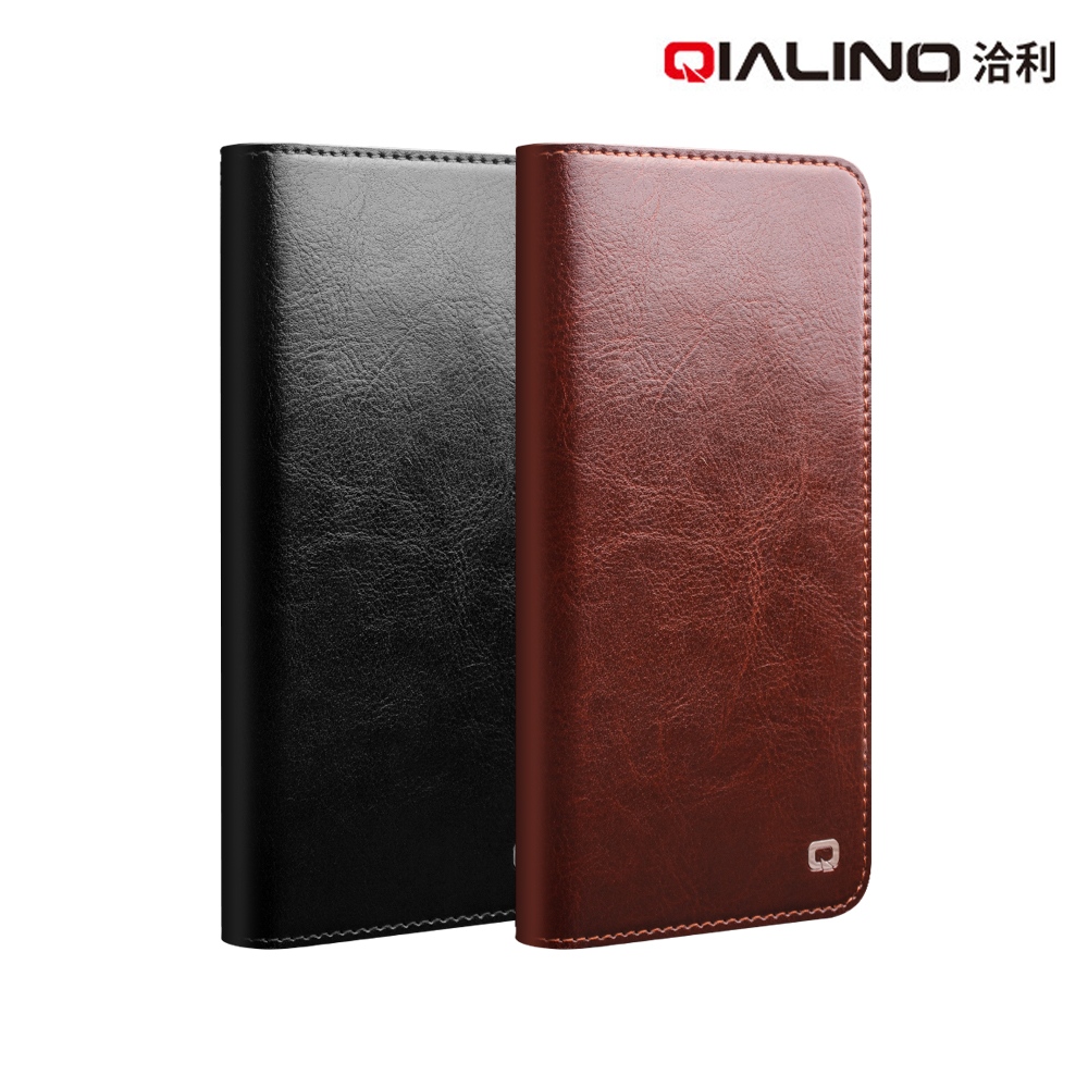 QIALINO SAMSUNG 三星 Galaxy S25+ 真皮經典皮套(黑色)