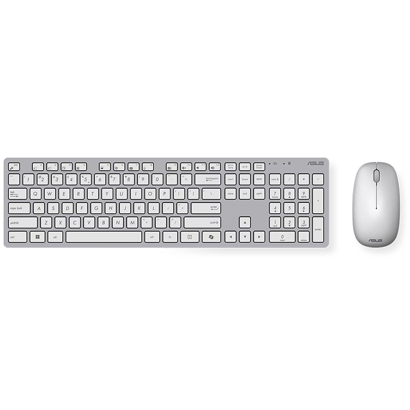 ASUS W5000 KEYBOARD+MOUSE COPILOT鍵 鍵盤組-銀白