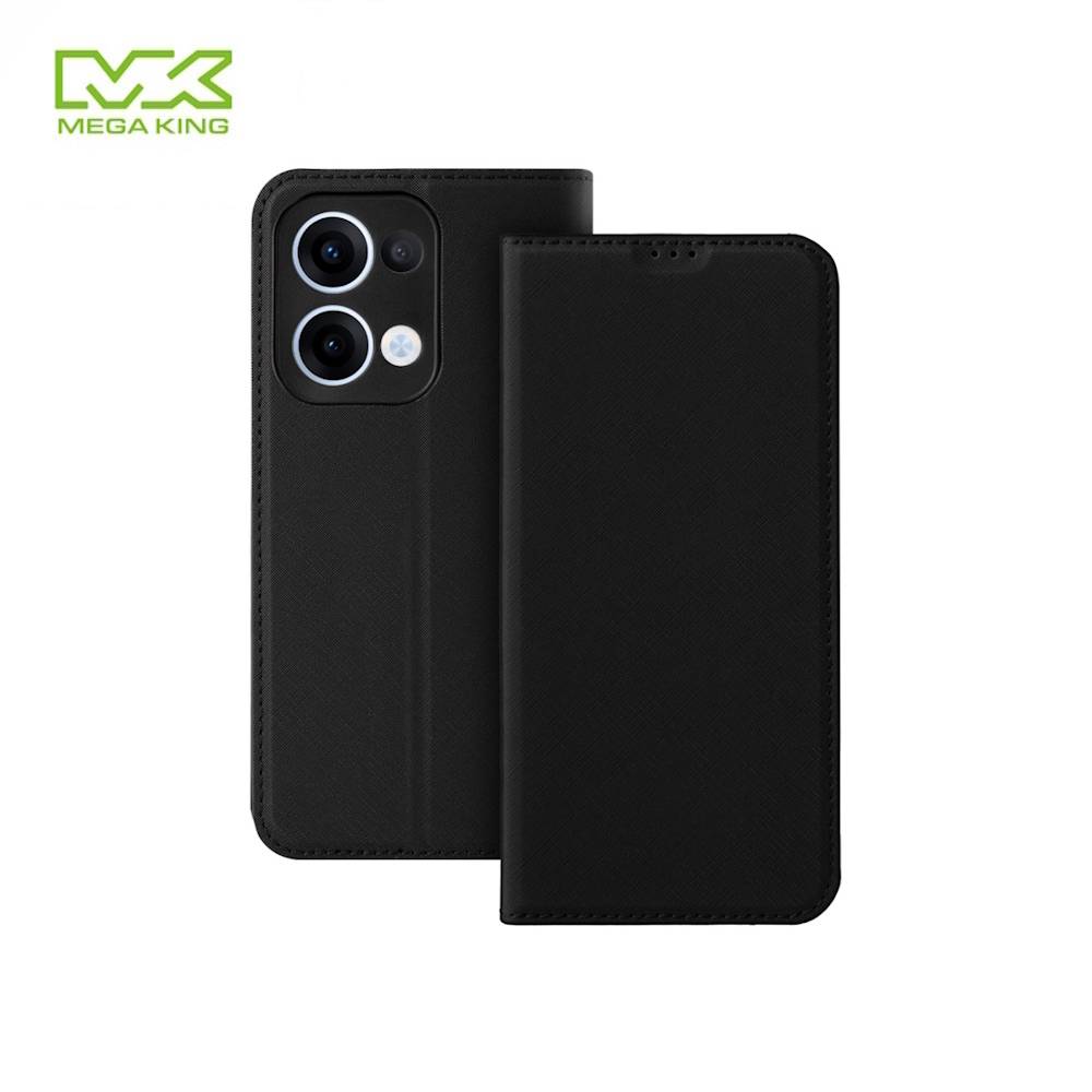 MEGA KING OPPO Reno 13 側掀皮套 黑