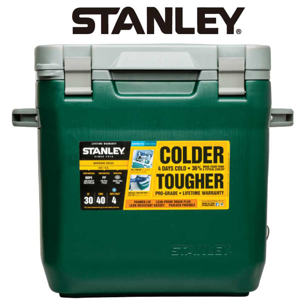 【美國Stanley】可提式Cooler冰桶 28.3L-綠色(9/30~10/3訂單會延後至10/5開始出貨)