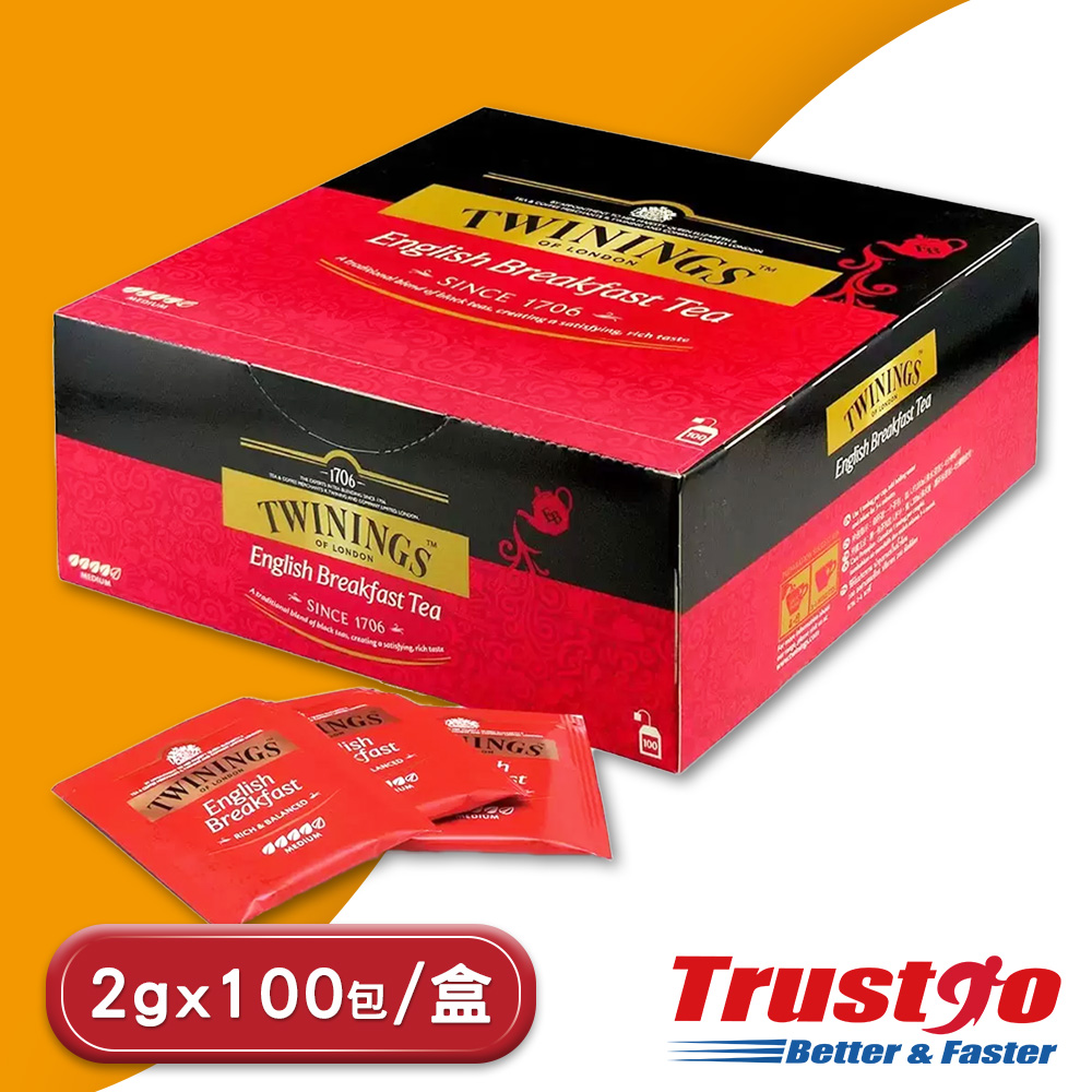 【美式賣場】Twinings 唐寧茶 英倫早餐茶(2gx100入/盒)