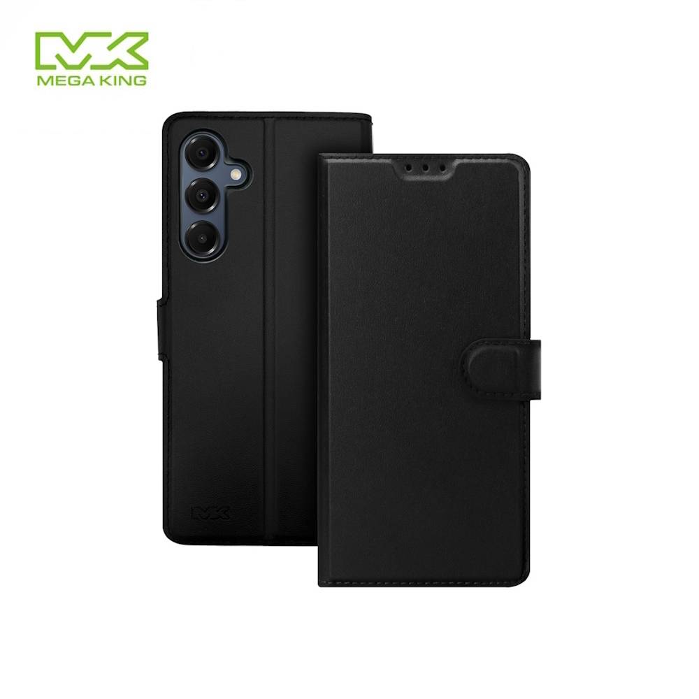 MEGA KING 三星 Galaxy A16 5G 側掀皮套 黑