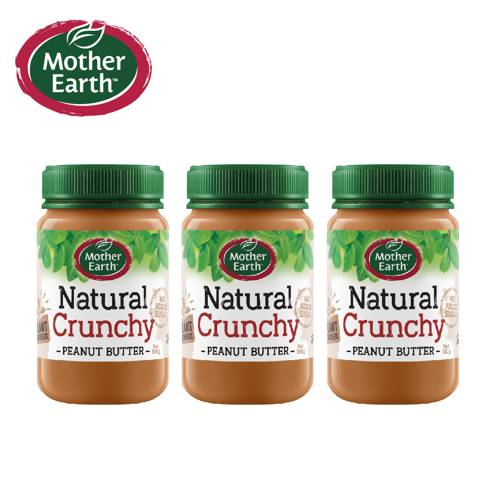 【壽滿趣】紐西蘭Mother Earth超級花生醬380g(顆粒3)