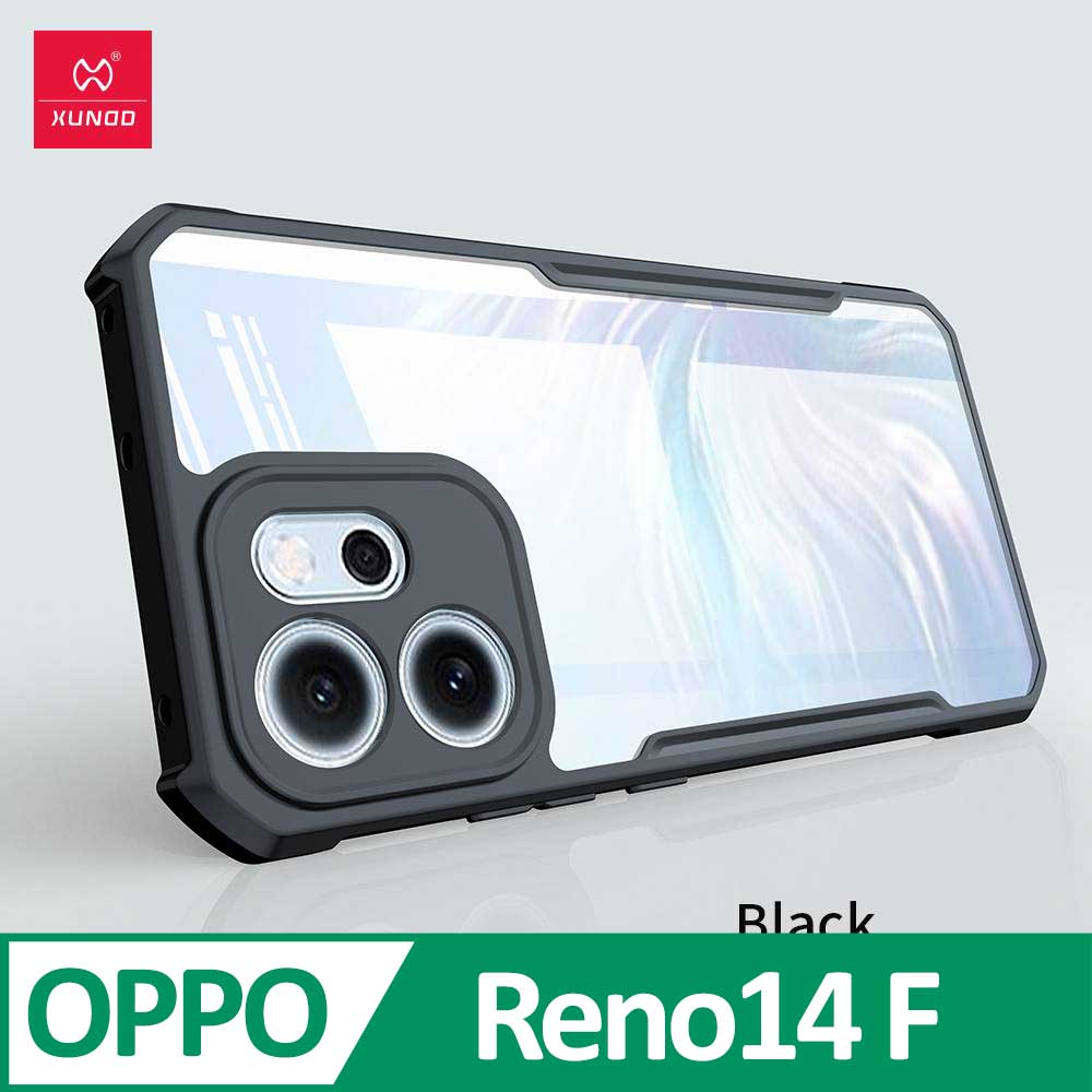 XUNDD 甲蟲系列 OPPO Reno 14 F 防摔保護軟殼 炫酷黑