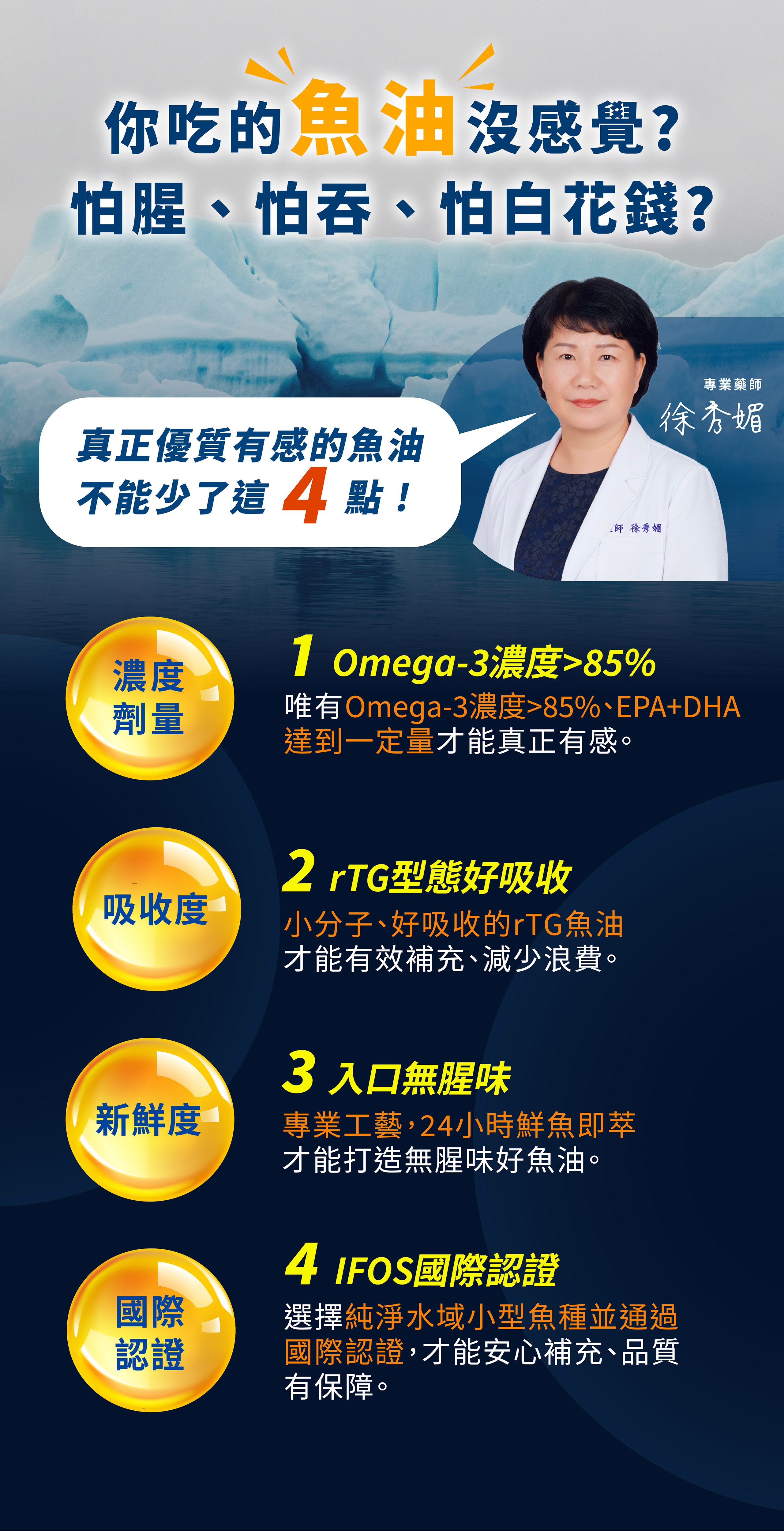 優質魚油挑選不只看濃度還要看吸收度與新鮮度等關鍵指標