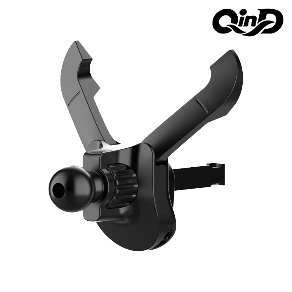 QinD 車用出風口勾式牛頭夾-通用球頭(17mm)