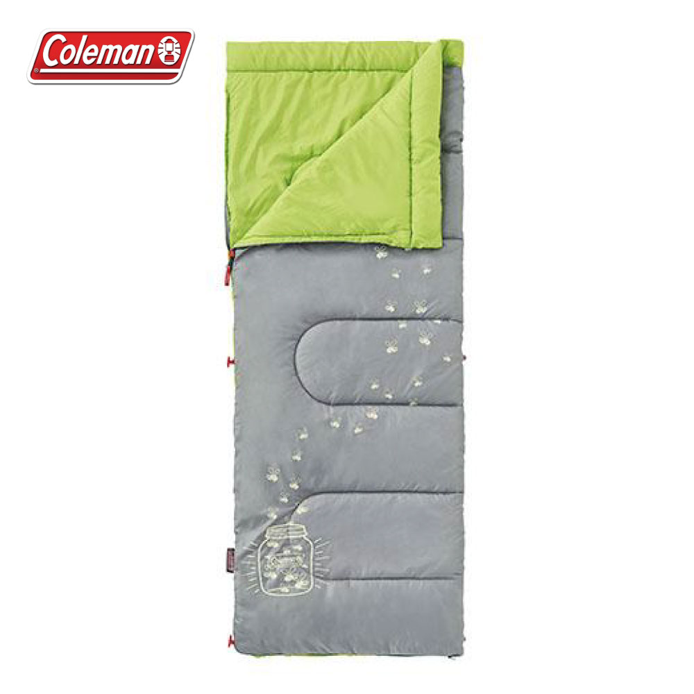Coleman 夜光型萊姆綠兒童睡袋C7 睡袋 露宿袋 毛毯 露營睡袋 CM-22259