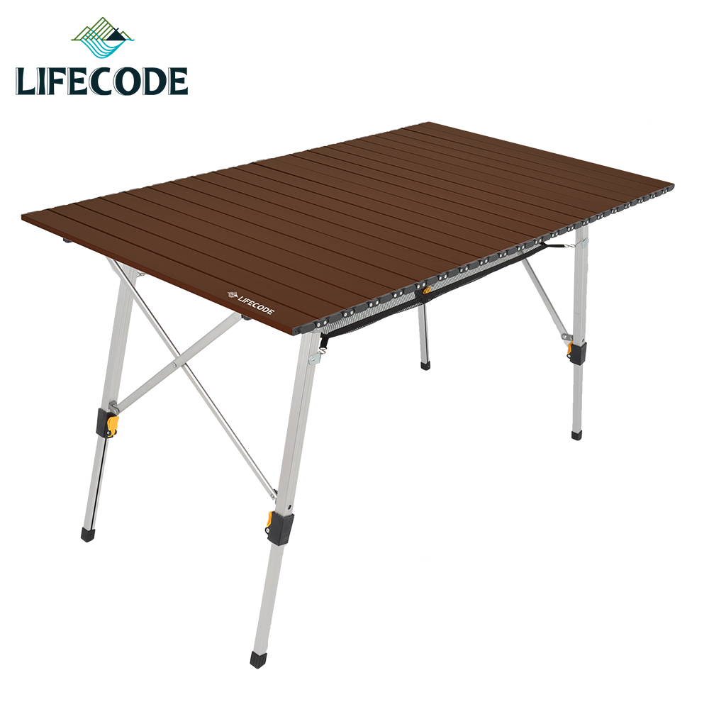 【LIFECODE】爵士無限段鋁合金蛋捲桌/折疊桌(120x70cm)